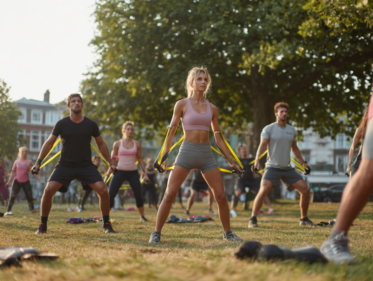 Команда різновікових тренерів drunimex працює з учасниками програм у сучасному фітнес-центрі